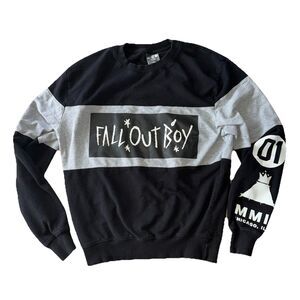 Fall Out Boy Manhead Pullover Sweater Sz Small - Black MMI Chicago Punk Music